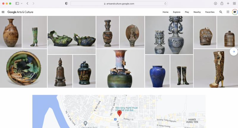 Bát Tràng Museum chính thức ra mắt trên nền tảng Google Arts & Culture