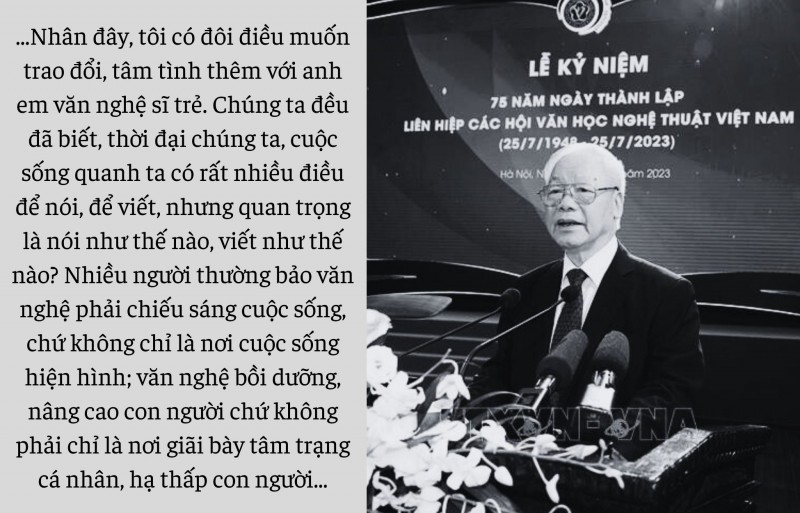 Sự quan tâm, định hướng của Tổng Bí thư Nguyễn Phú Trọng đối với Văn học, nghệ thuật