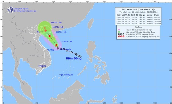 Tin bão khẩn cấp: bão số 2 vào vịnh Bắc Bộ