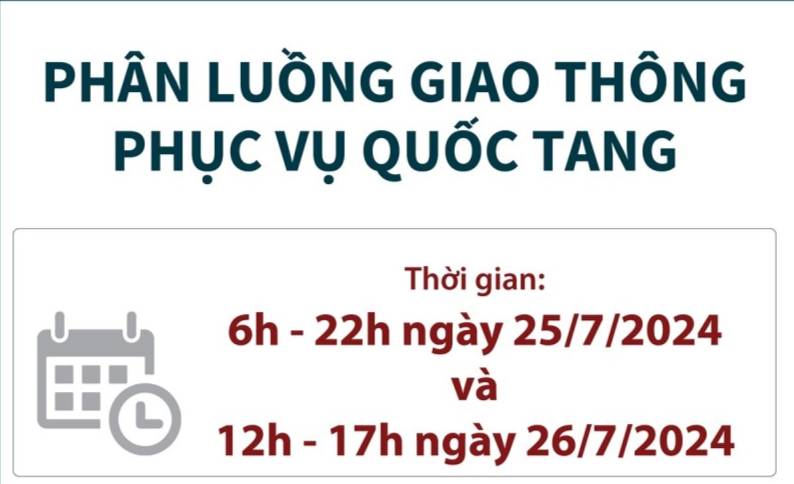 11 tuyến đường tại Hà Nội cấm phương tiện giao thông trong 2 ngày Quốc tang