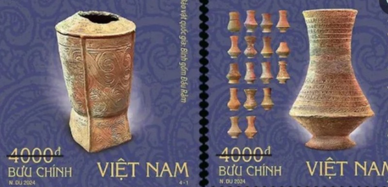 Phát hành bộ tem: Bảo vật quốc gia đồ Gốm