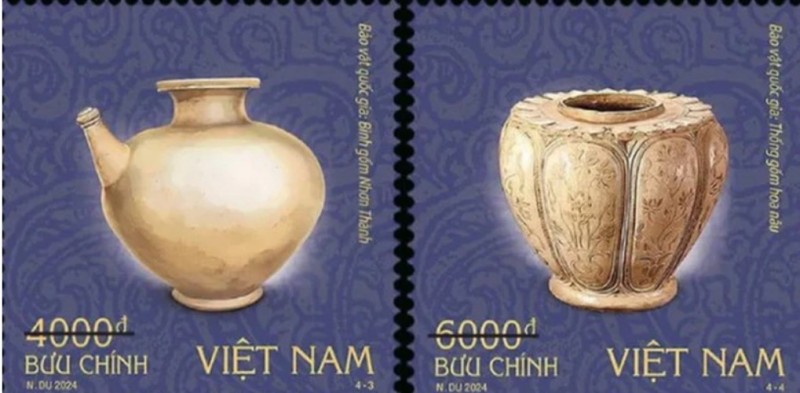 Phát hành bộ tem: Bảo vật quốc gia đồ Gốm