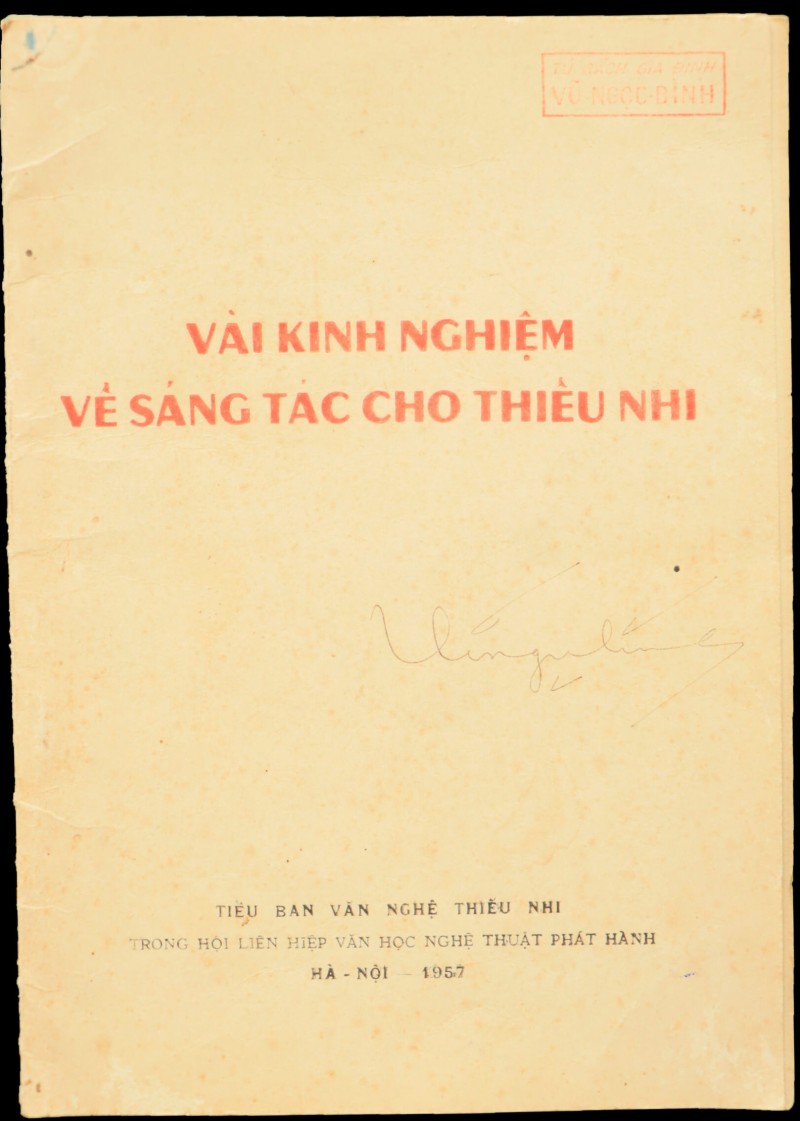 Về cuốn sách "Vài kinh nghiệm sáng tác cho thiếu nhi"