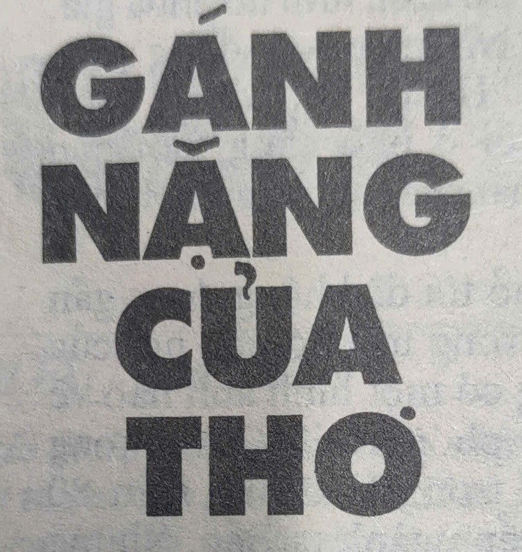 Gánh nặng của thơ. Tạp bút của Trần Ngọc Tuấn