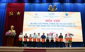 Long An: Tổ chức Hội thi tìm hiểu Luật Phòng, chống tác hại thuốc lá cho học sinh THCS