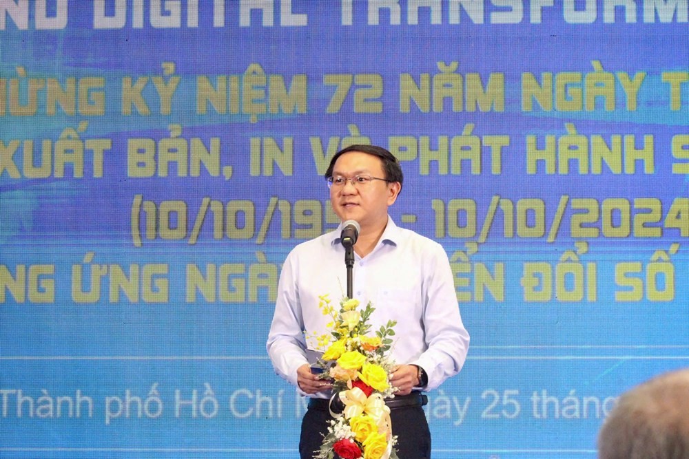 Ông Lâm Đình Thắng, Giám đốc Sở TT&TT TP.HCM phát biểu khai mạc. Ảnh: BTC