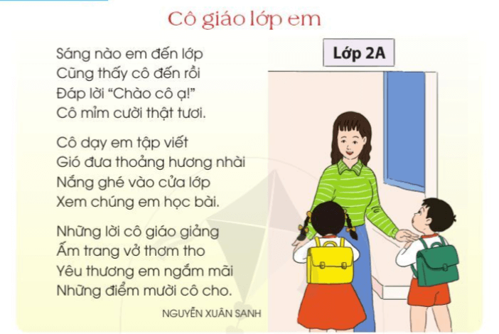 Bài thơ "Cô giáo lớp em" của Nguyễn Xuân Sanh