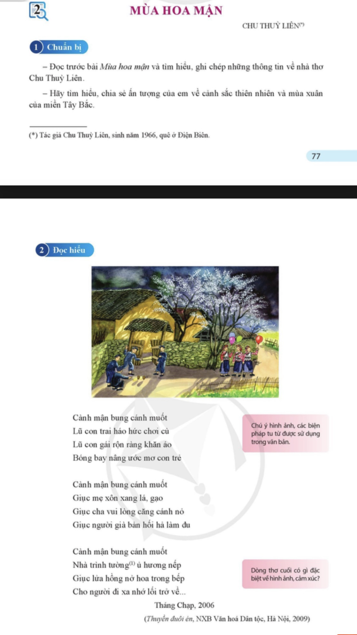 Nhà thơ Chu Thùy Liên: Ngẩn ngơ nhìn hoa mận trắng