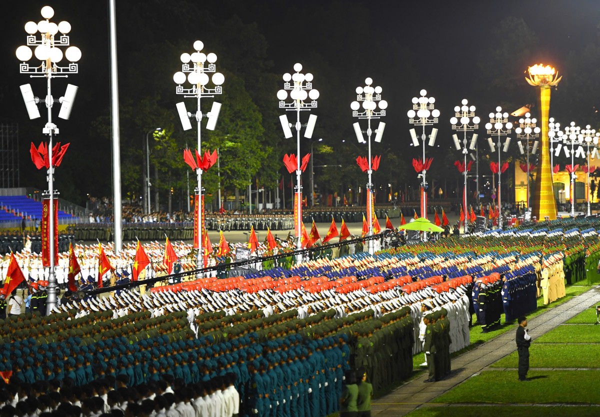 Ấn tượng với buổi hợp luyện diễu binh, diễu hành lần thứ Nhất mừng đại lễ 2/9