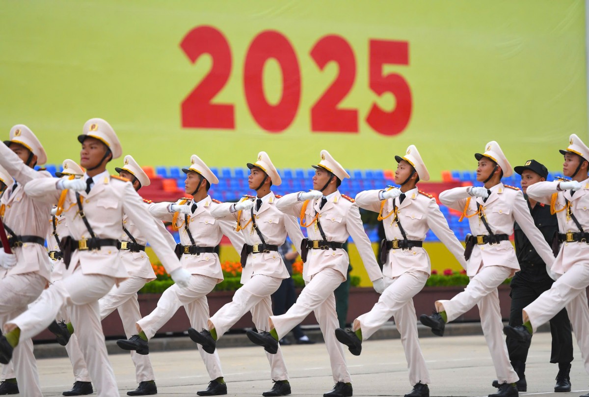 Ấn tượng với buổi hợp luyện diễu binh, diễu hành lần thứ Nhất mừng đại lễ 2/9