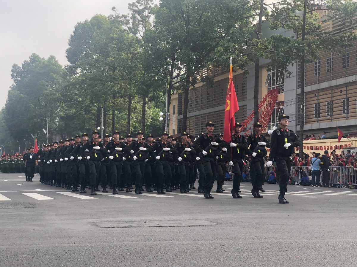 Khối Cảnh sát cơ động. Ảnh: V.T