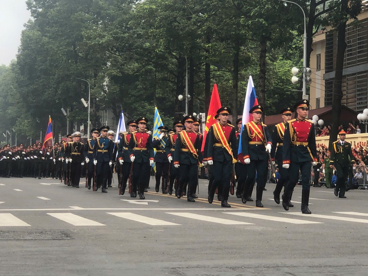 Khối diễu binh của nước Cộng hòa Liên bang Nga. Ảnh: V.T