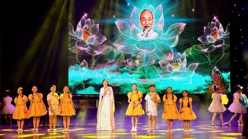 Chương trình nghệ thuật “Giai điệu Tổ quốc” chào mừng Ngày Âm nhạc Việt Nam. Ảnh: BTC