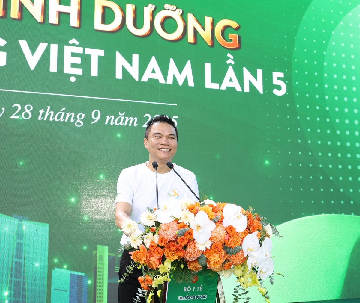 Nguyễn Thanh Đạt, Giám đốc cao cấp Herbalife Việt Nam phát biểu. Ảnh: BTC