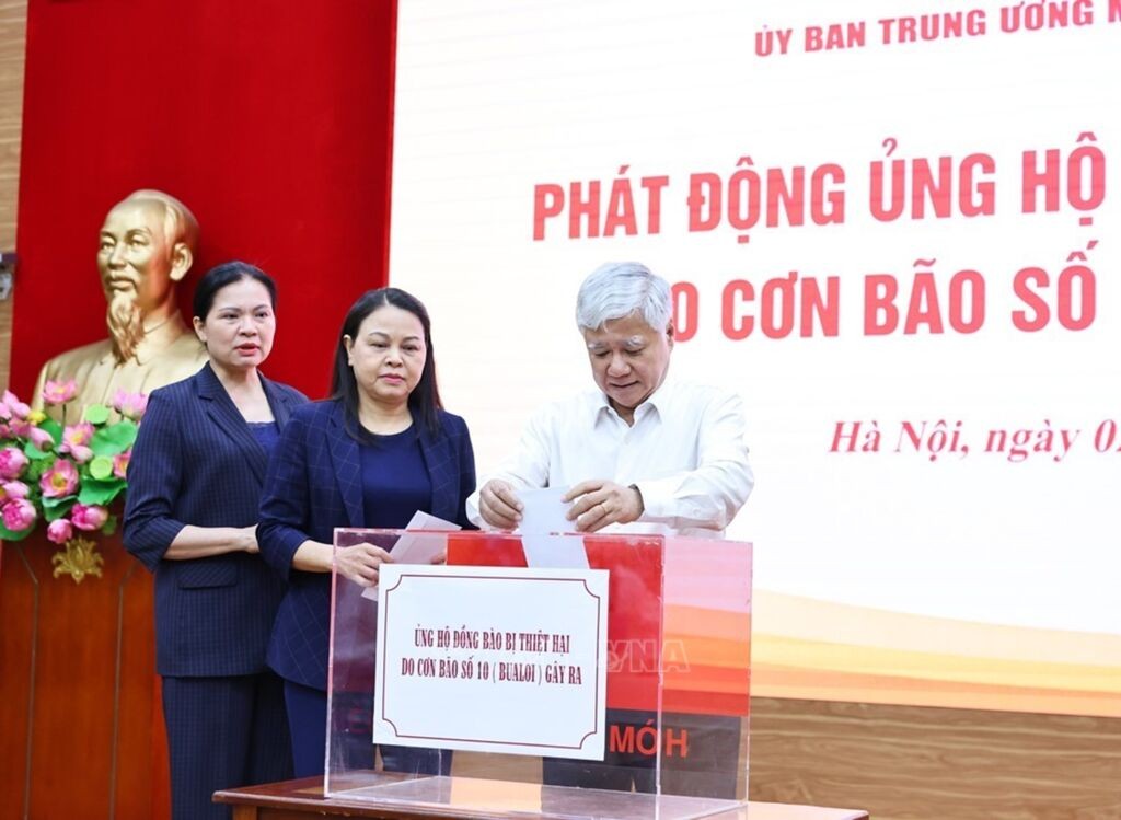 MTTQ Việt Nam, tiếp nhận 672 tỷ đồng ủng hộ đồng bào sau bão số 10 (Bualoi)