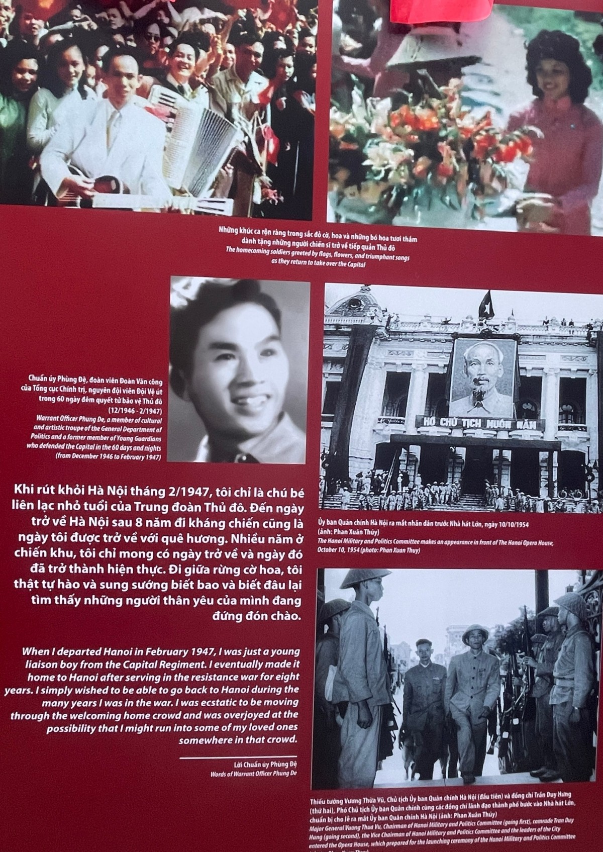 Hình ảnh những ngày phố phường Hà Nội rực rỡ cờ hoa, treo cờ, băng rôn. Ảnh: BTC