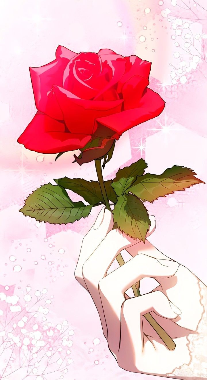 Em bé và bông hồng