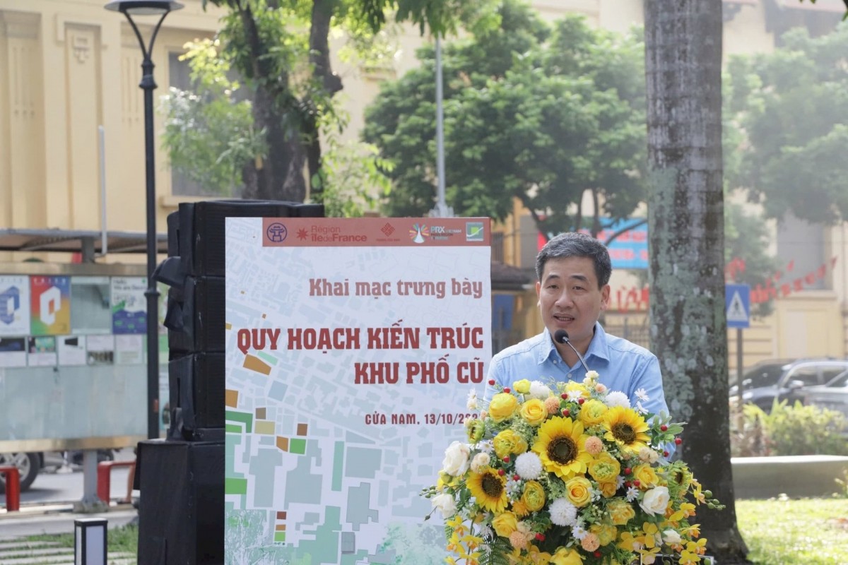 Chủ tịch UBND phường Cửa Nam Nguyễn Quốc Hoàn phát biểu khai mạc. Ảnh: BTC