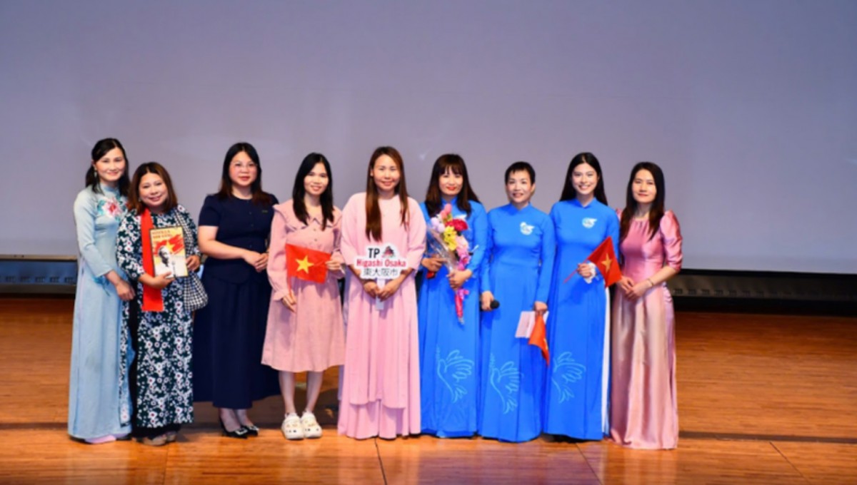 Chương trình không chỉ là hoạt động kỷ niệm ngày truyền thống của phụ nữ Việt Nam, mà còn là dịp để gắn kết cộng đồng, lan tỏa tinh thần tương thân tương ái và khẳng định bản sắc văn hóa Việt Nam giữa lòng nước Nhật. Ảnh: nhandan