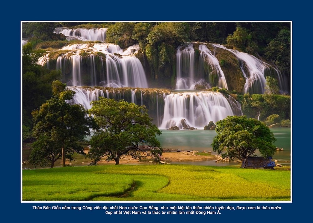Thác Bản Giốc nằm trong Công viên địa chất Non nước Cao Bằng được giới thiệu tại Triển lãm