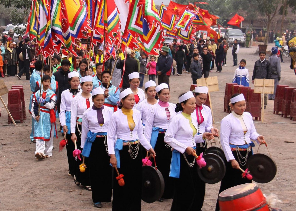 Giới thiệu quảng bá văn hóa, nghệ thuật truyền thống dân tộc Mường sẽ diễn ra tại khu vực sân khấu đền Bà Kiệu. Ảnh: T.L