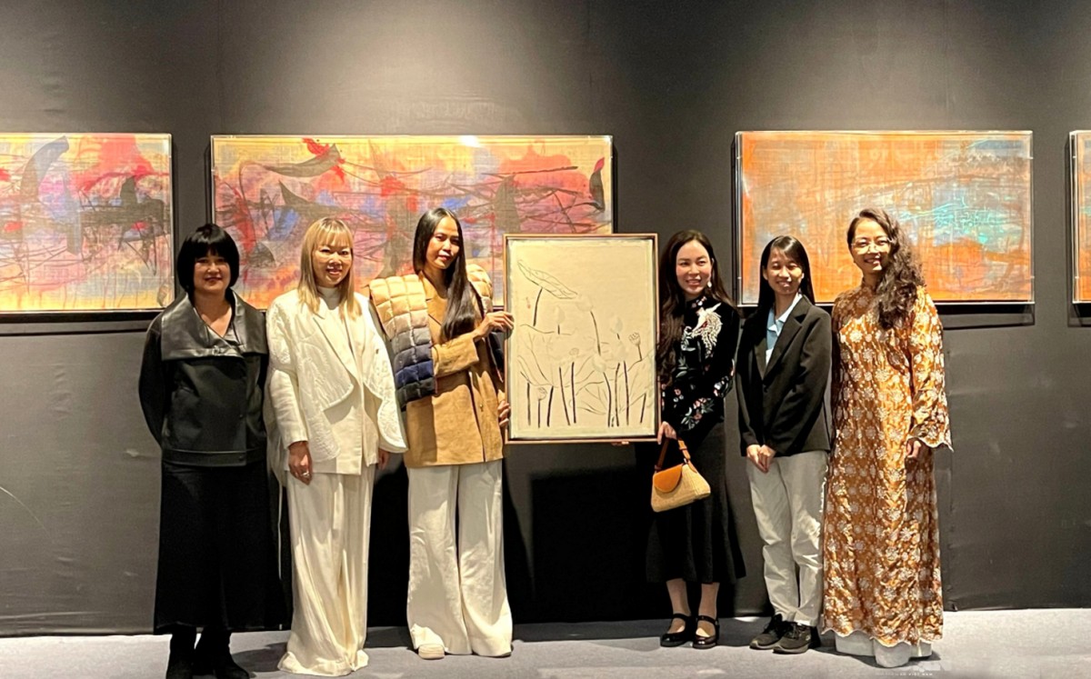 Tác phẩm “Liên Nương 16” được đấu giá thành công tại triển lãm. Ảnh: BTC