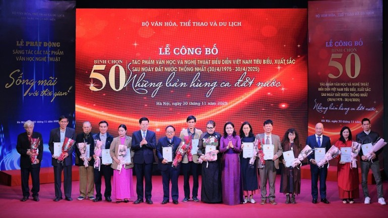 50 tác phẩm văn học, nghệ thuật biểu diễn Việt Nam tiêu biểu xuất sắc
