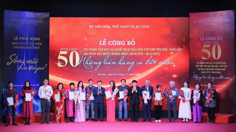 50 tác phẩm văn học, nghệ thuật biểu diễn Việt Nam tiêu biểu xuất sắc