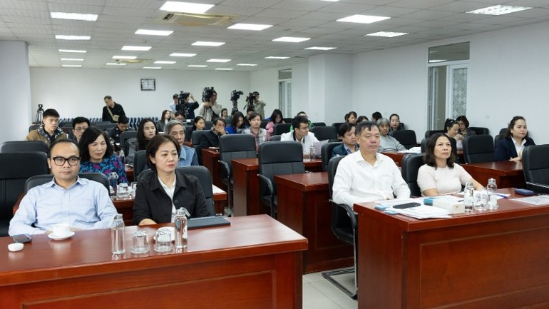 Toàn cảnh buổi họp báo. Ảnh: N.D