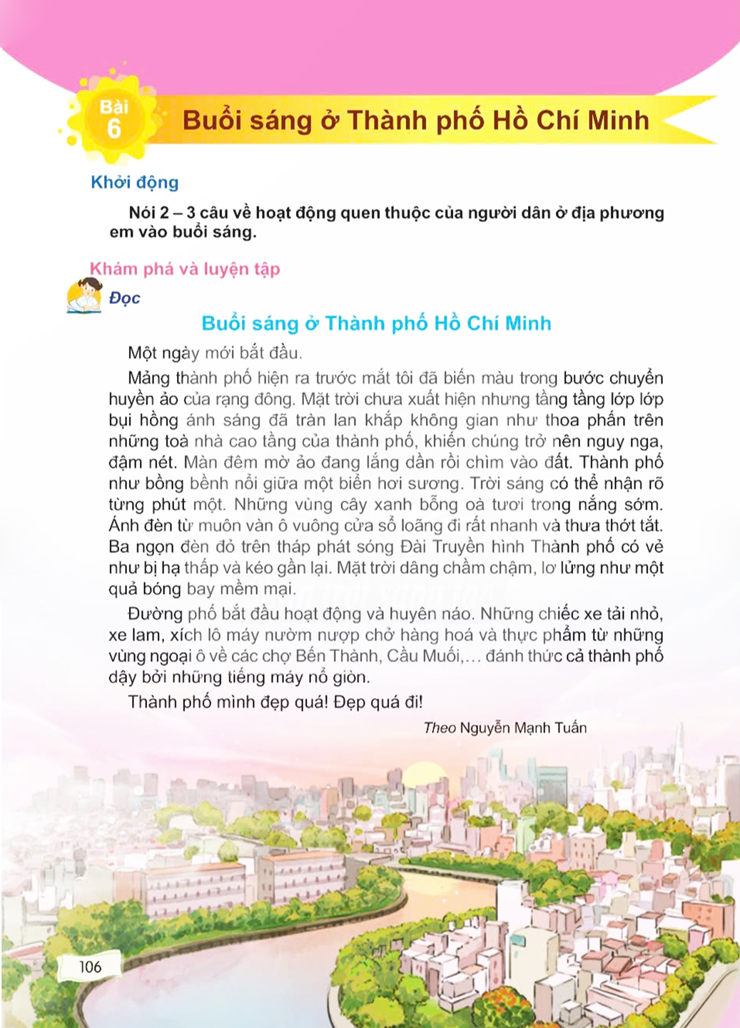 Nhà văn Nguyễn Mạnh Tuấn: Cảm xúc rất thật khi ngắm Thành phố Hồ Chí Minh lúc sáng sớm