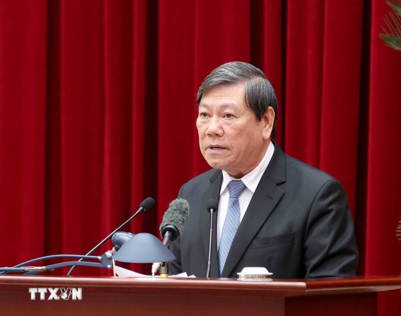 Tham luận do đồng chí Trần Văn Rón, Ủy viên Trung ương Đảng, Phó Chủ nhiệm Thường trực Ủy ban Kiểm tra Trung ương, trình bày tại Đại hội Đảng toàn quốc lần thứ XIV. Ảnh: TTXVN