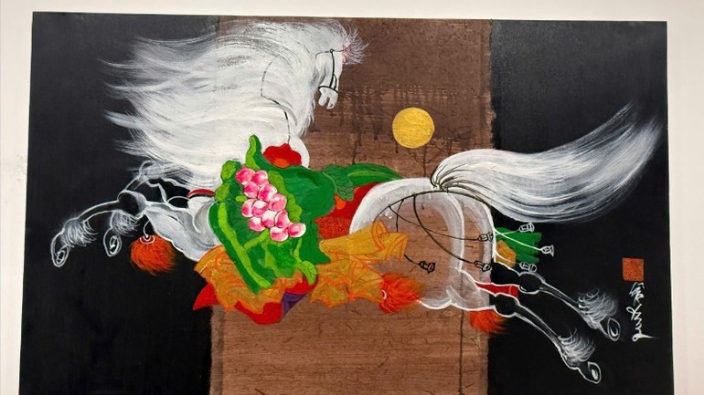 Một trong rất nhiều tác phẩm ấn tượng được trưng bày tại triển lãm.