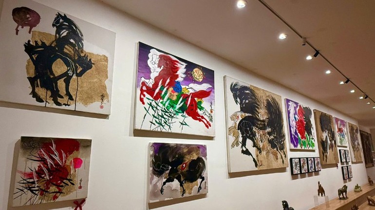 Một góc không gian triển lãm.