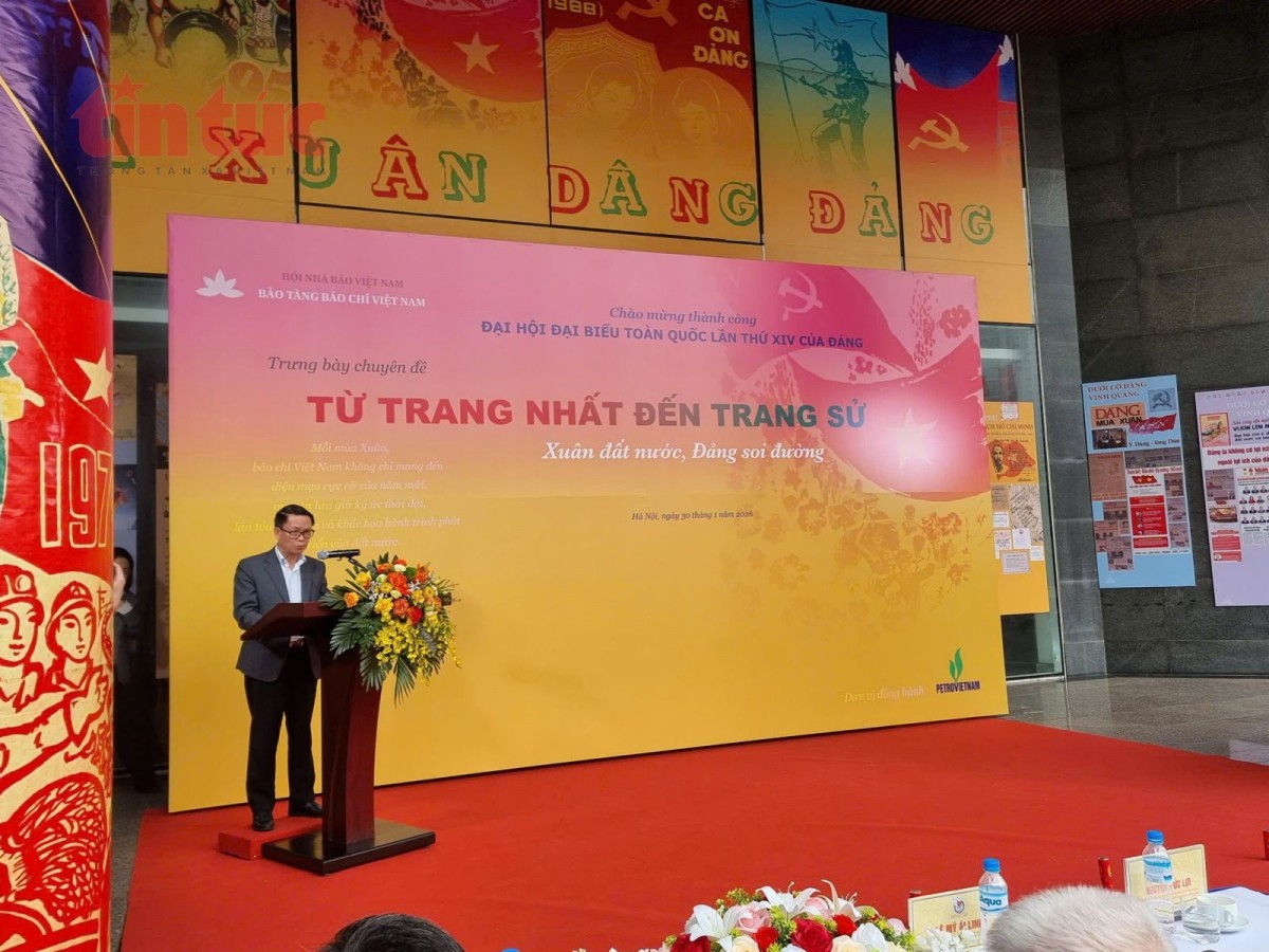 Ấn tượng với những trang báo Xuân tại Bảo tàng Báo chí Việt Nam