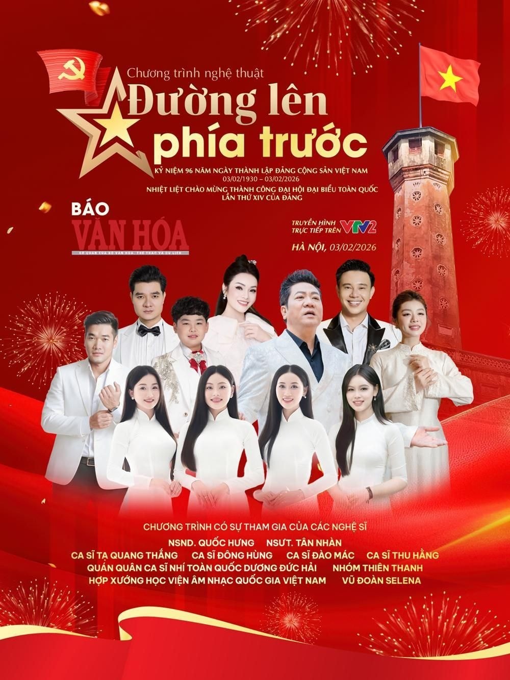 Tái hiện hành trình vẻ vang của Đảng trong chương trình nghệ thuật 