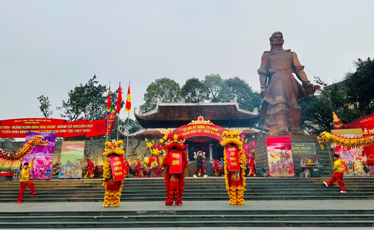 Lễ hội kỷ niệm 237 năm Chiến thắng Ngọc Hồi - Đống Đa sẽ chính thức khai mạc vào sáng mùng 5 Tết Bính Ngọ. Ảnh: HNM