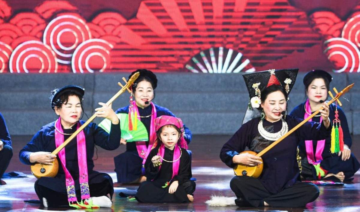Festival Nghệ thuật truyền thống Việt Nam 2026 diễn ra vào chiều 12/2, tại Nhà hát Đài Tiếng nói Việt Nam. Ảnh: Vtcnews