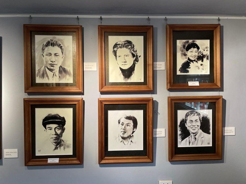 Các tác phẩm chân dung của hoạ sĩ Nguyễn Hải Kiên. Ảnh: BTC