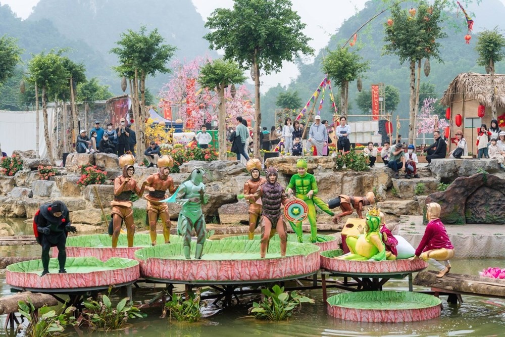 Show diễn thực cảnh đang là hướng đi mới nhằm “đánh thức” di sản bằng nghệ thuật sống động ở Ninh Bình. Ảnh: BTC