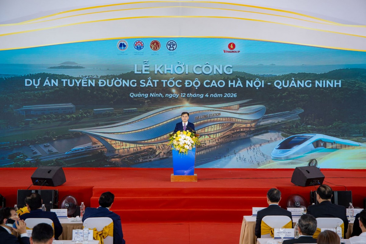 VINGROUP Khởi công dự án tuyến đường sắt tốc độ cao Hà Nội - Quảng Ninh