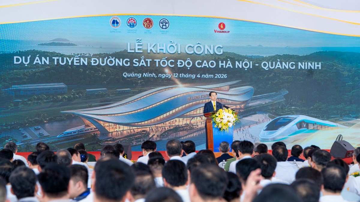 VINGROUP Khởi công dự án tuyến đường sắt tốc độ cao Hà Nội - Quảng Ninh