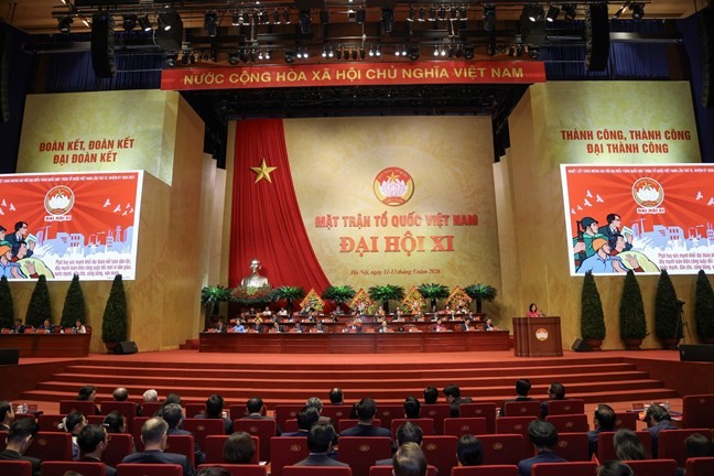 THÔNG CÁO BÁO CHÍ ngày làm việc thứ hai Đại hội đại biểu toàn quốc MTTQ Việt Nam lần thứ XI
