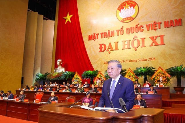 THÔNG CÁO BÁO CHÍ ngày làm việc thứ hai Đại hội đại biểu toàn quốc MTTQ Việt Nam lần thứ XI
