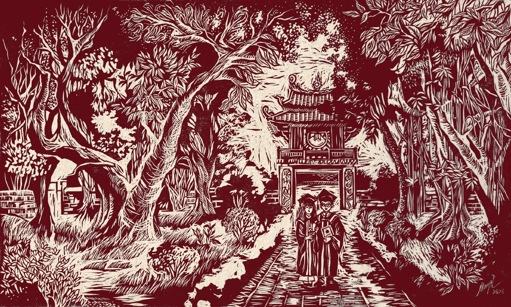 Không gian Văn Miếu – Quốc Tử Giám quen thuộc trở thành nguồn cảm hứng xuyên suốt trong nhiều tác phẩm. Ảnh: BTC