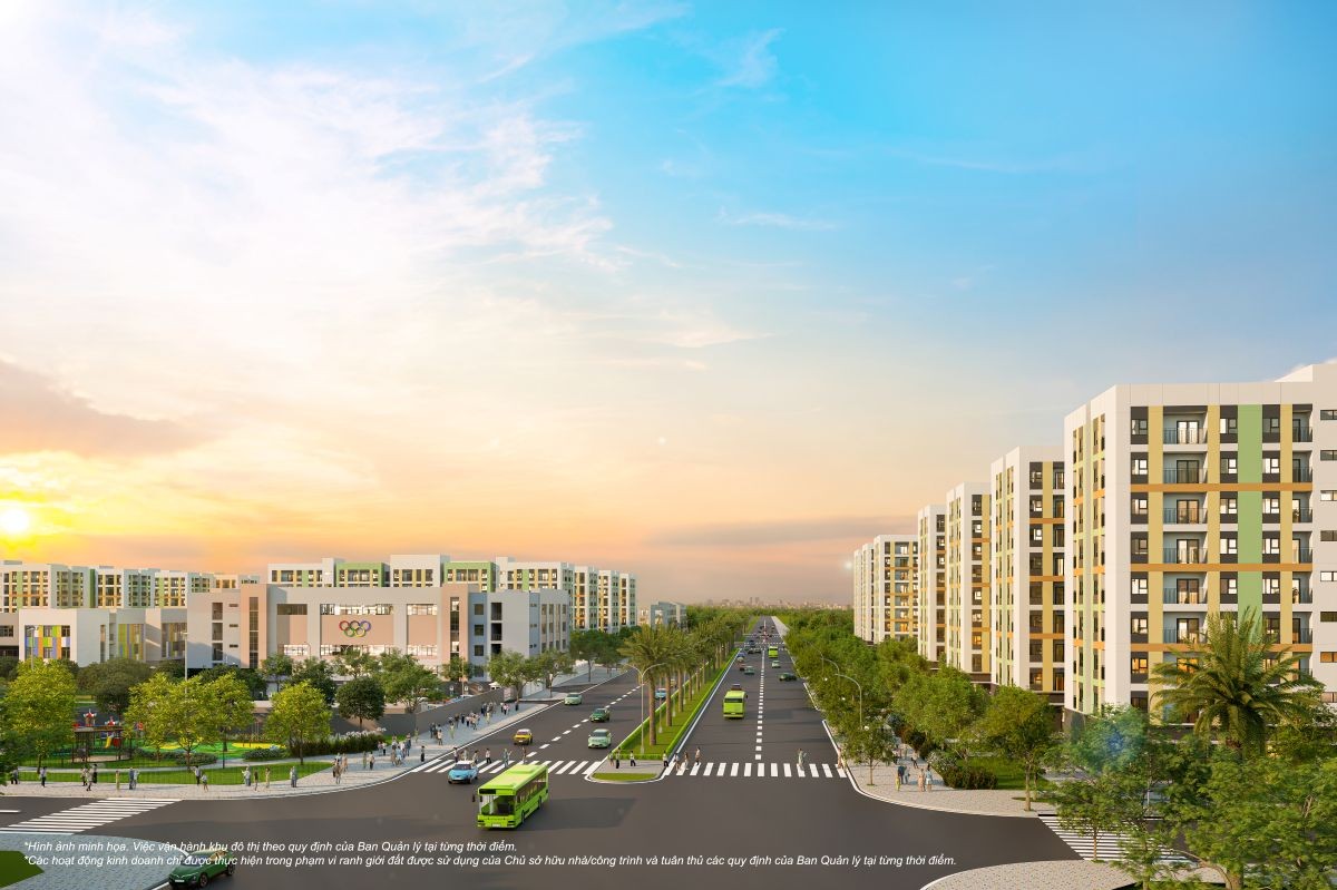 The Rise nằm trên những trục giao thông lớn nhất rộng 40-55m kết nối tiện tích nội khu Happy Home Tràng Cát  
