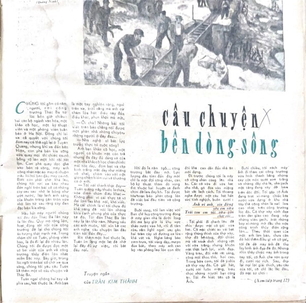 Câu chuyện bên dòng sông. Ký của Trần Kim Thành