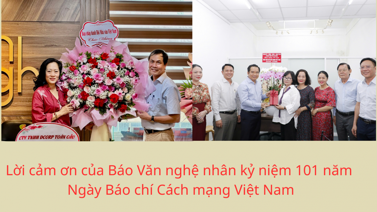 loi cam on cua bao van nghe nhan ky niem 101 nam ngay bao chi cach mang viet nam