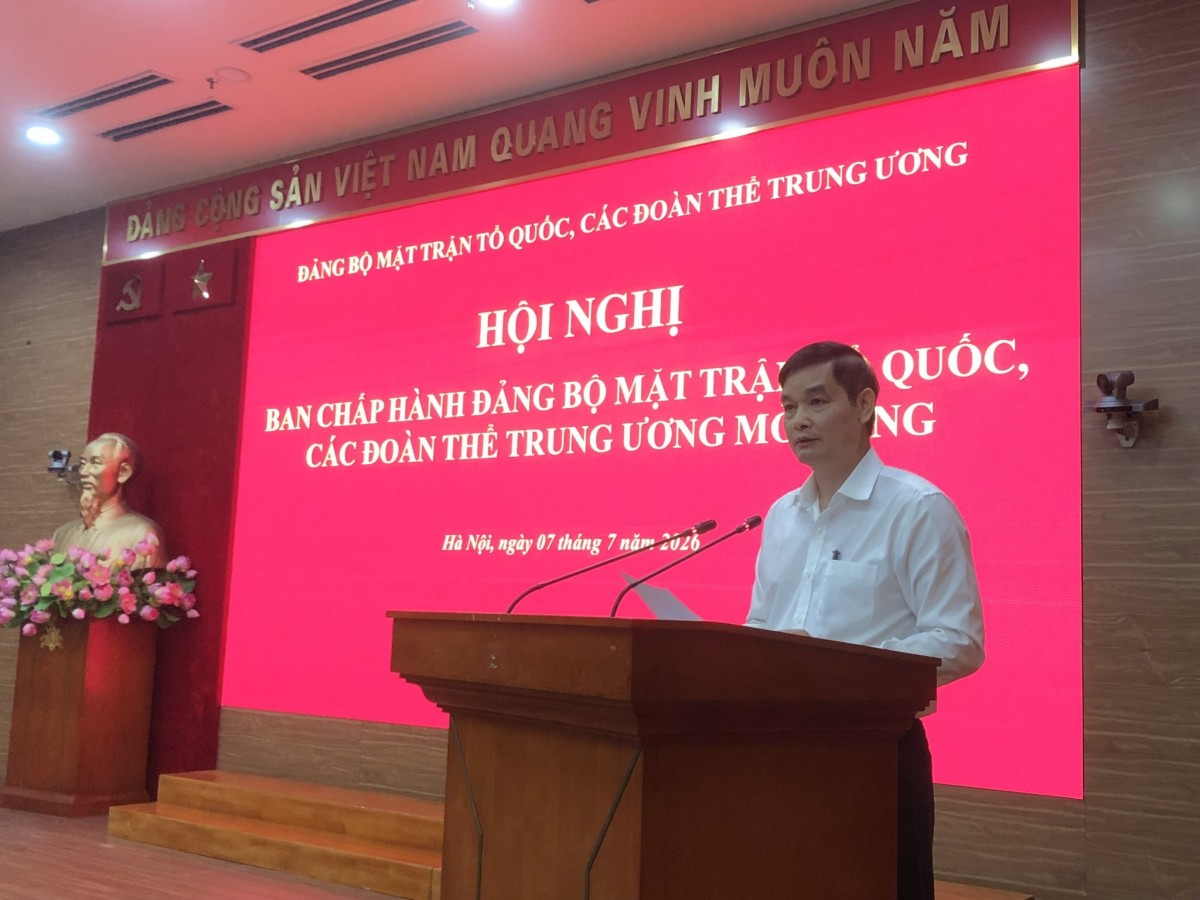 Đồng chí Phan Công Nam, Phó Chủ nhiệm Thường trực Ủy ban Kiểm tra Đảng ủy MTTQ, các đoàn thể Trung ương. Ảnh: V.T