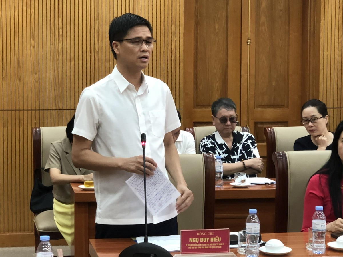 Đồng chí Ngọ Duy Hiểu, Ủy viên BCH Đảng bộ, Phó Bí thư, Phó Chủ tịch Tổng Liên đoàn Lao động Việt Nam. Ảnh: VT