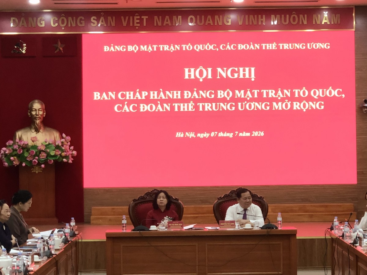 Hội nghị Ban Chấp hành Đảng bộ Mặt trận Tổ quốc, các đoàn thể Trung ương